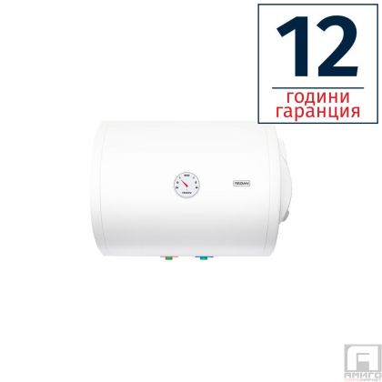 Електрически бойлер TEDAN Standard INOX 50 л., хоризонтален, ел. изводи отдясно, тръби отдолу, неръждаем, 2kW