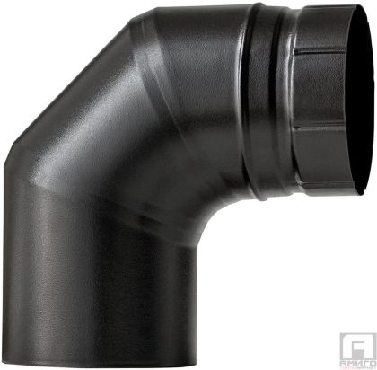 Chimney elbow 90° , F150, enameled, black mat