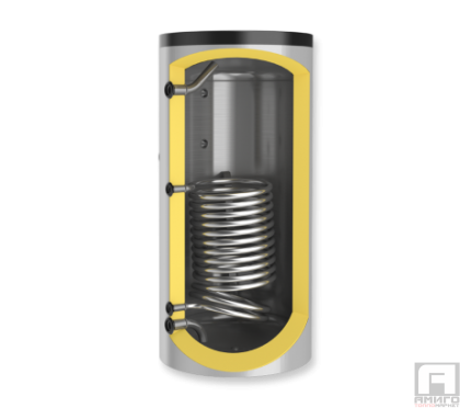 Буферен съд Елдом 300л с една серпентина неемайлиран