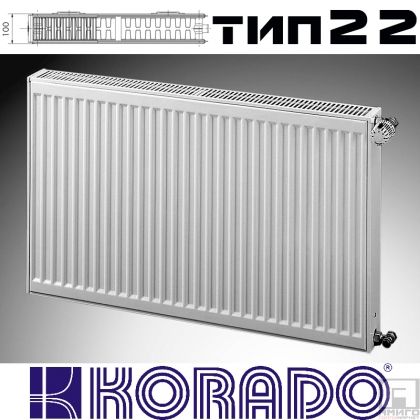 KORADO Radik,  Platte, Stahl-Heizkörper type 22, 900x1600 - 4740 W