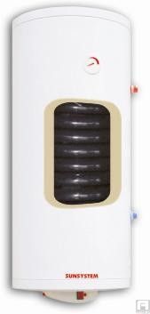 Бойлер със серпентина Sunsystem 120л., 2kW, емайлиран, малък диаметър