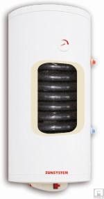 Бойлер със серпентина Sunsystem 200л., 3kW, емайлиран, голям диаметър