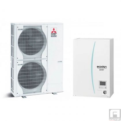 Термопомпа Mitsubishi Electric ERSC-VM2D/PUHZ-SW120VHA, 16 kW, отопление, охлаждане и БГВ