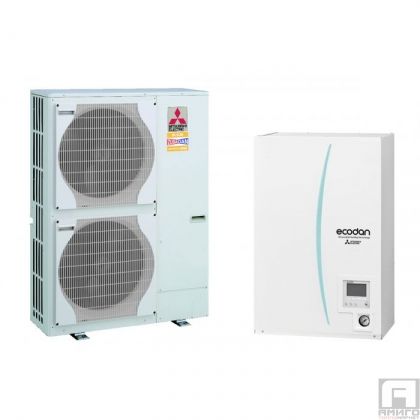 Термопомпа Mitsubishi Electric ERSC-VM2D/PUHZ-SHW140YHA ZUBADAN, 14 kW, отопление, охлаждане и БГВ