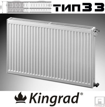 KORADO Kingrad, panel steel radiator type 33, 500x400 - 945 W ΔT60