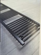 Aluminum towel rail Thermolux black 900x440 - 583W