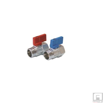 Сферичен кран Fornara Mini 1/2 M  ( синя или червена) 