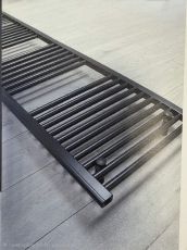 Aluminum towel rail Thermolux black  900x440 - 583W