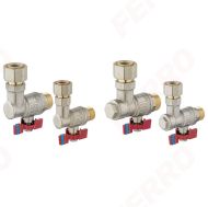 Set of angle valves for double-circuit boiler Ferro
